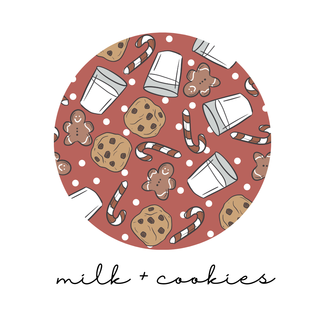 Organic Bandana Bib in Milk and Cookies