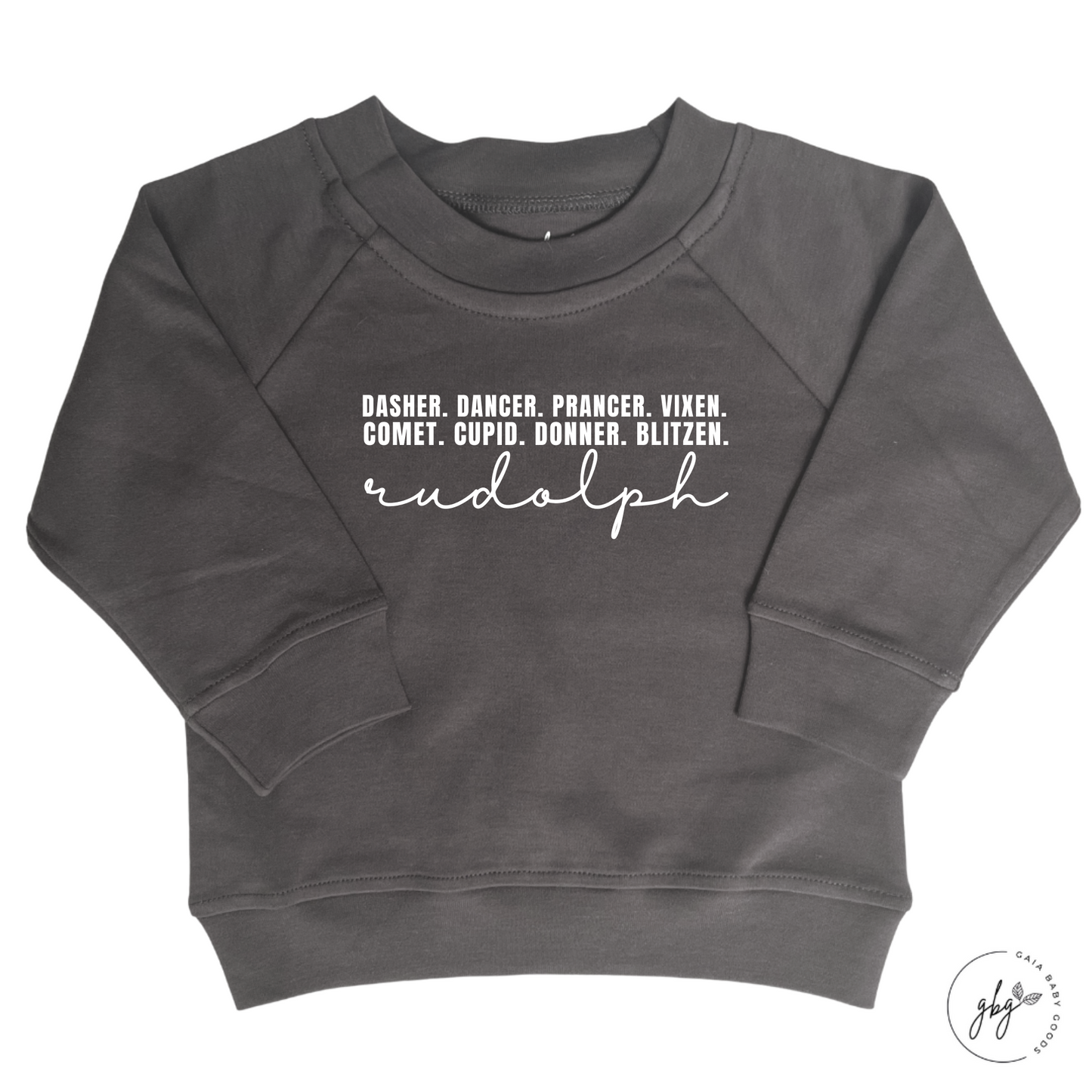Reindeer Names Organic Pullover