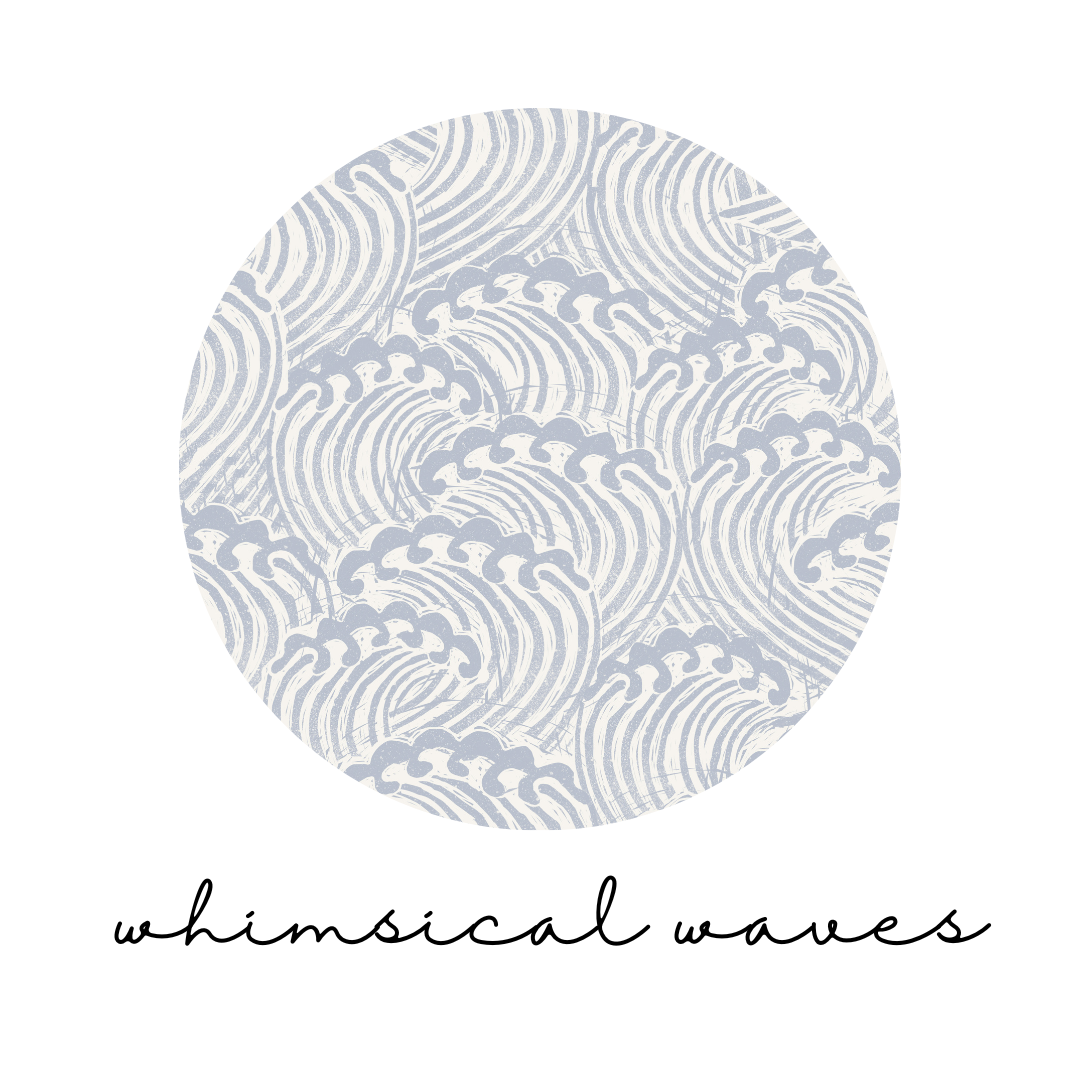 Organic Bandana Bib in Whimsical Waves