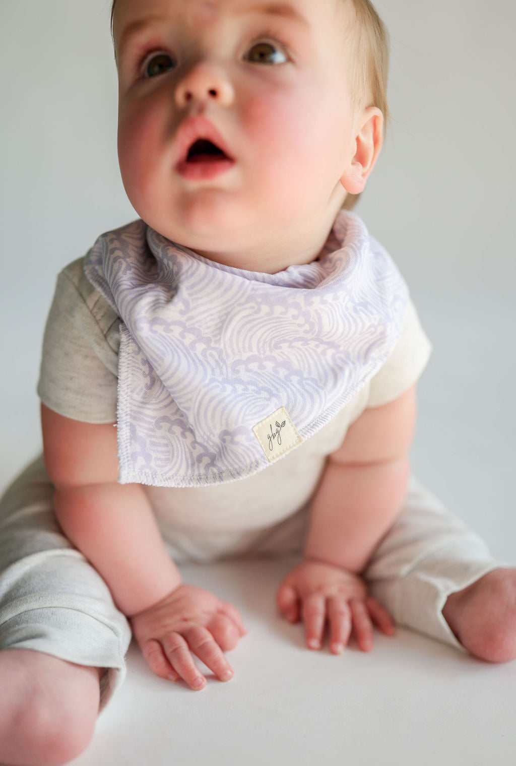 Organic Bandana Bib in Whimsical Waves