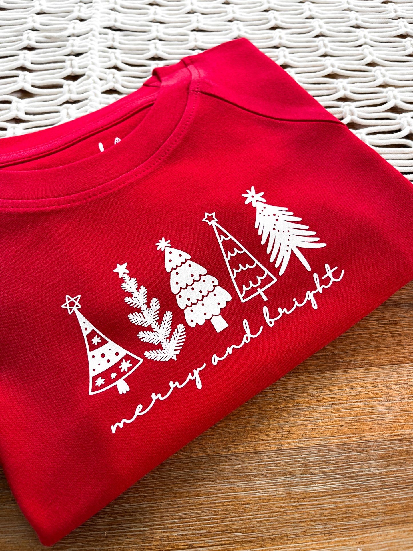 Merry and Bright Trees Organic Pullover