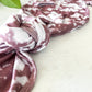 Organic Newborn Hat + Gown Set in Berry Tie Dye
