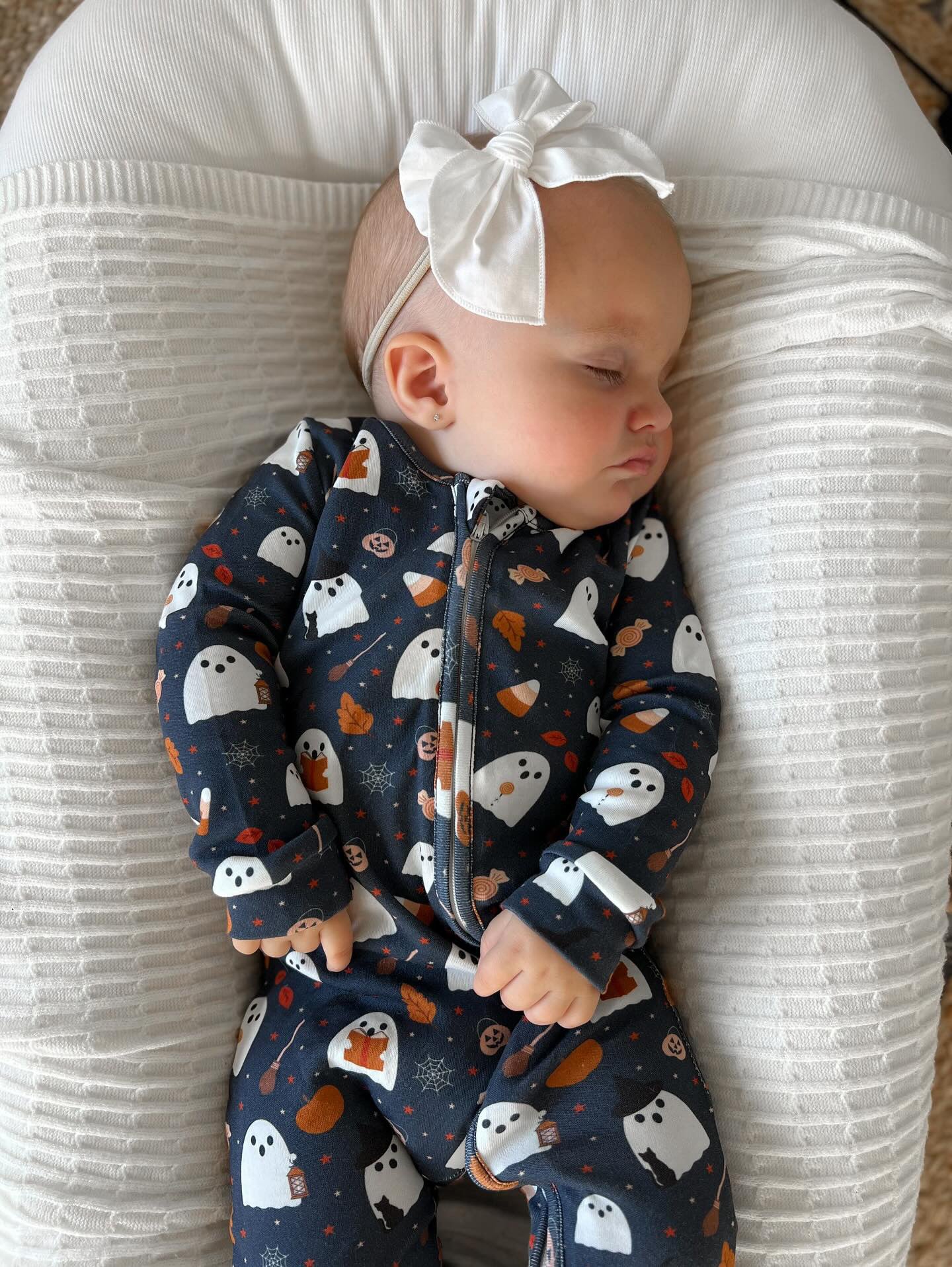 Organic Footed Sleeper in Boo Buddies X Ellie Jade Co. Collab