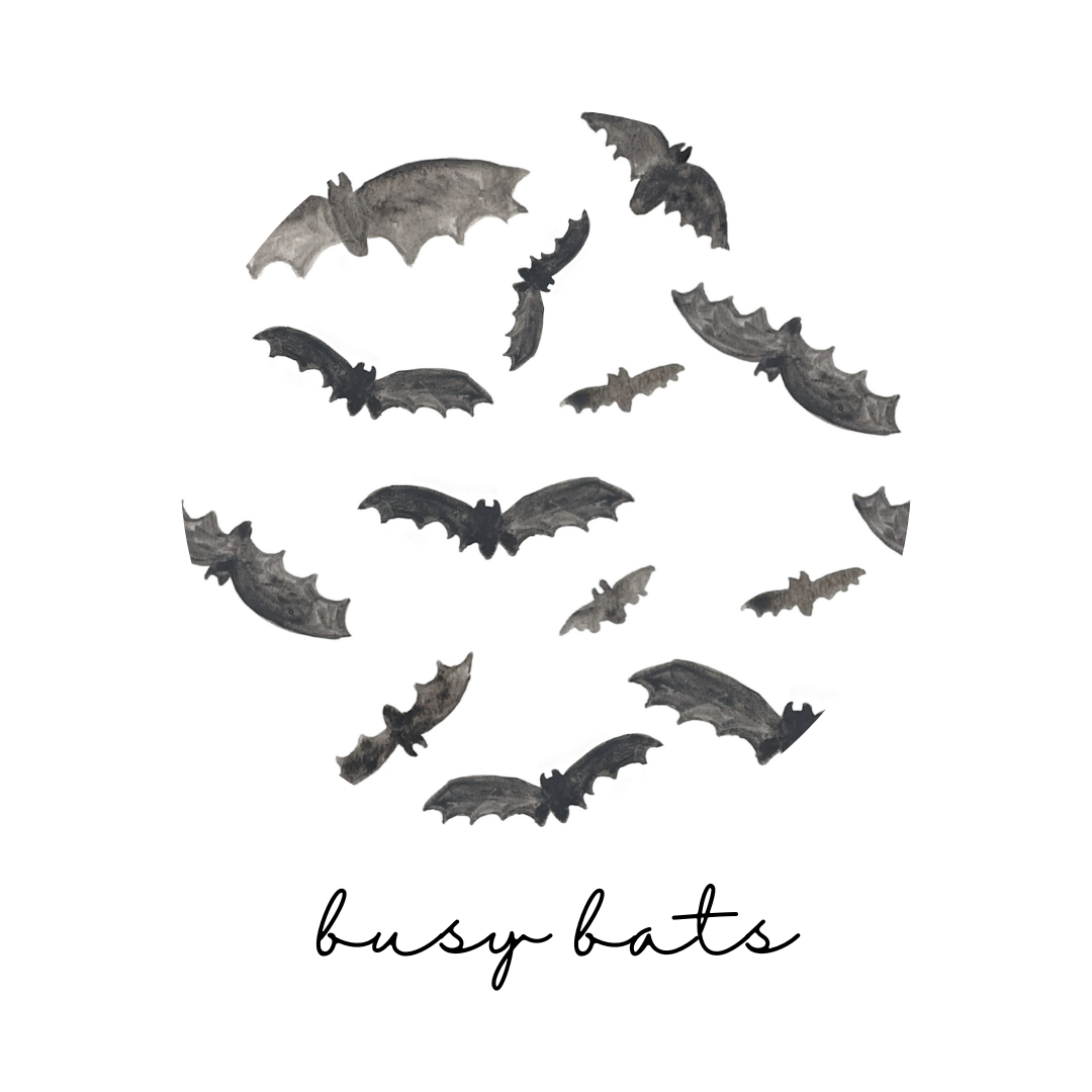 Organic Bandana Bib in Busy Bats
