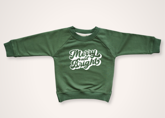 Merry and Bright Bold Organic Toddler Pullover