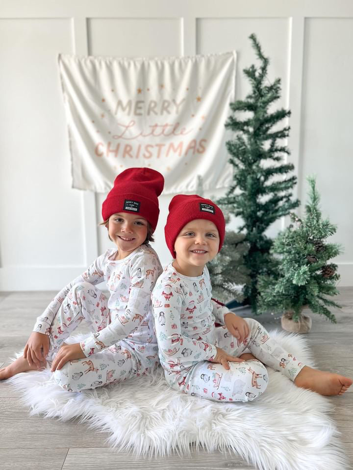 Organic Snug Fit PJ Set in North Pole