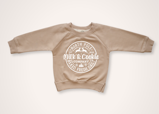 Milk + Cookie Co. Organic Toddler Pullover in Sand (Overstock)