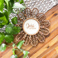 Boho Rattan Wood Name Sign