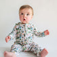 Organic Zip Romper in Potted Pals