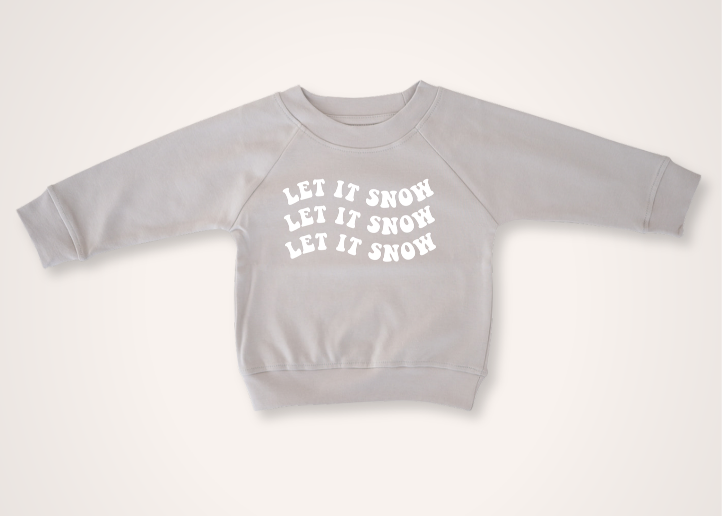 Let it Snow Organic Toddler Pullover in Fog (Overstock)