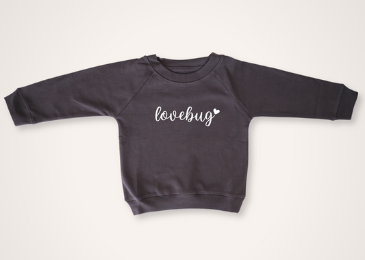 Cursive Lovebug Valentine Organic Pullover