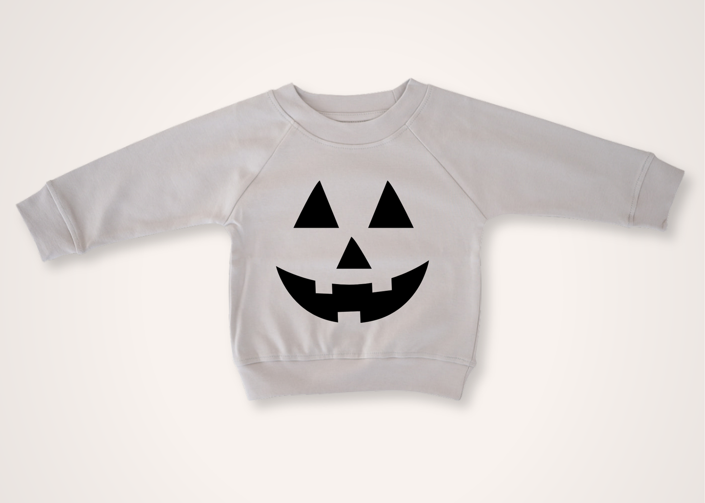 Jack-O-Lantern Organic Toddler Pullover in Fog (Overstock)