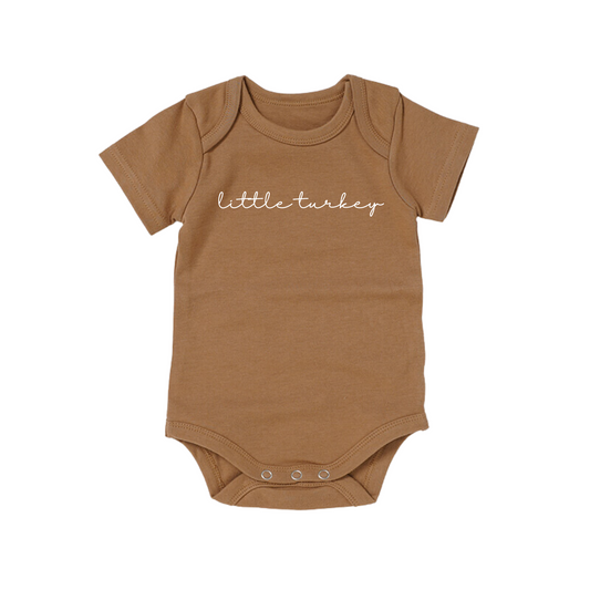 Cursive Little Turkey Organic Bodysuit