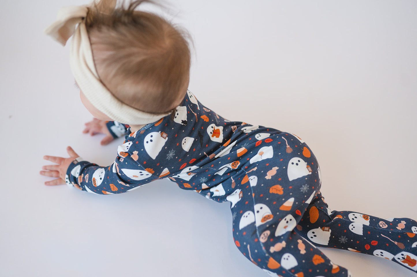 Organic Footed Sleeper in Boo Buddies X Ellie Jade Co. Collab