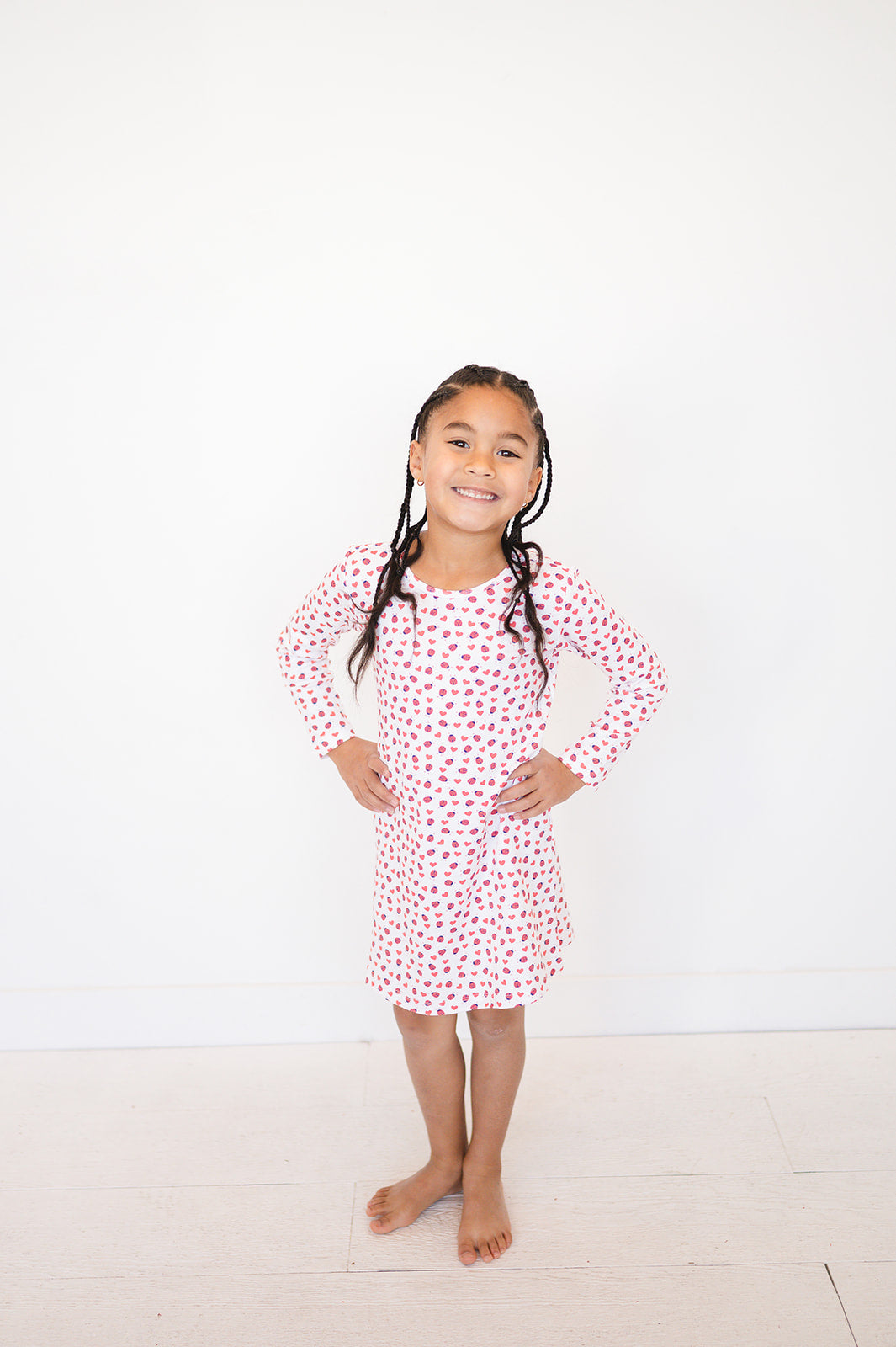 Organic Cotton Toddler Housedress in Lovebug