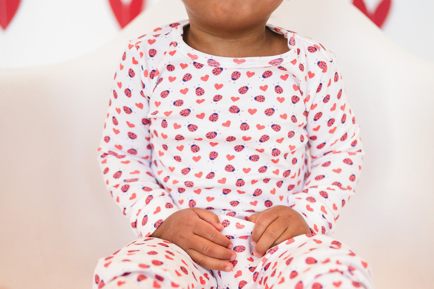 Organic Snug Fit PJ Set in Lovebug