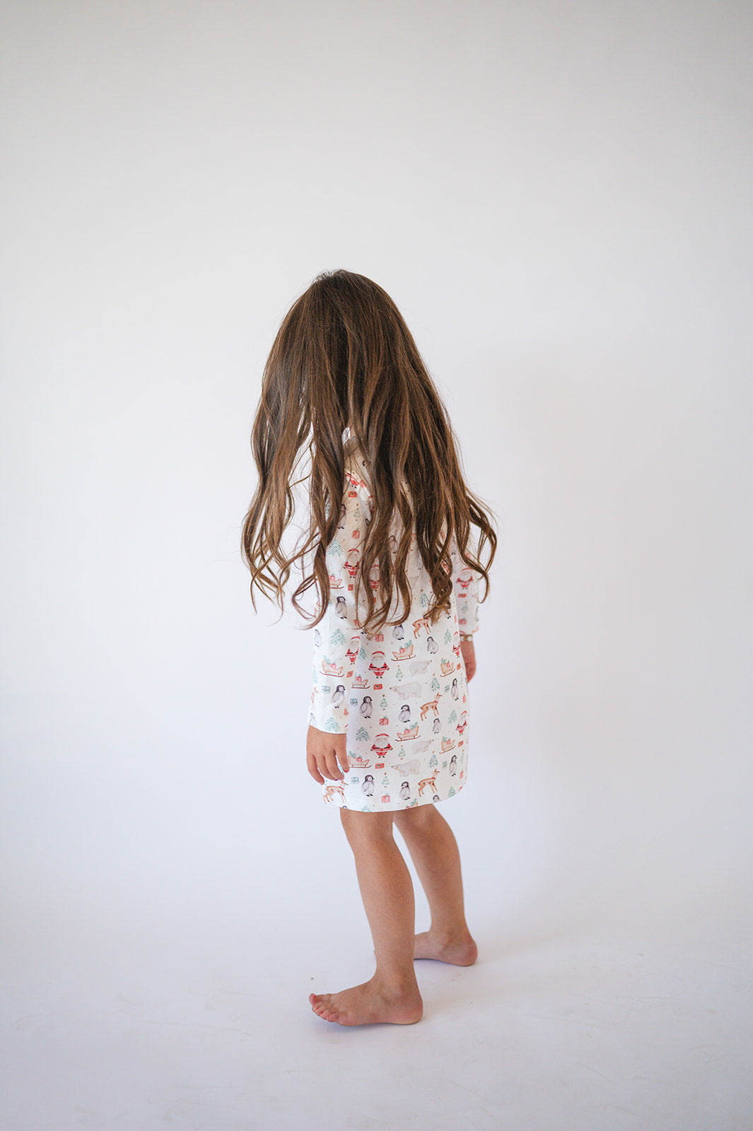 Organic Cotton Toddler Housedress in North Pole