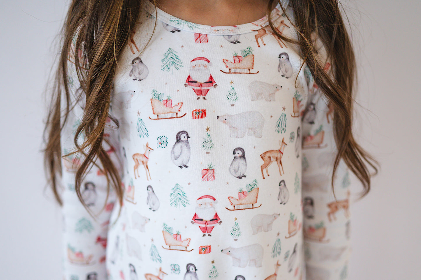 Organic Cotton Toddler Housedress in North Pole