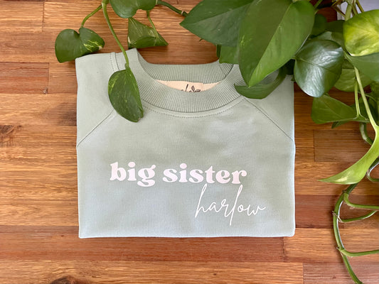 Custom Big Sister Organic Pullover