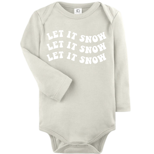 Let It Snow Organic Long Sleeve Bodysuit