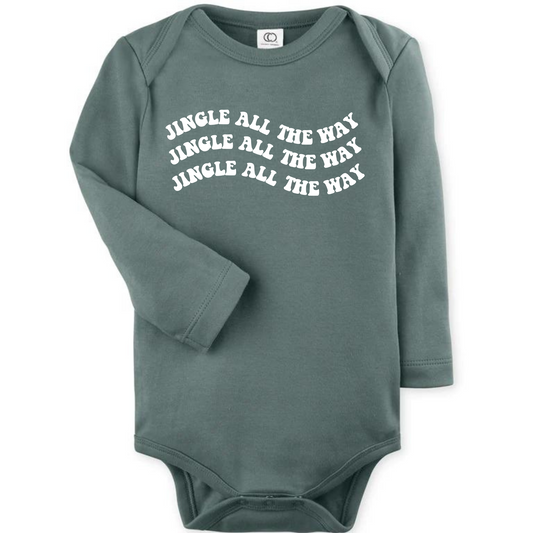 Jingle All The Way Organic Long Sleeve Bodysuit