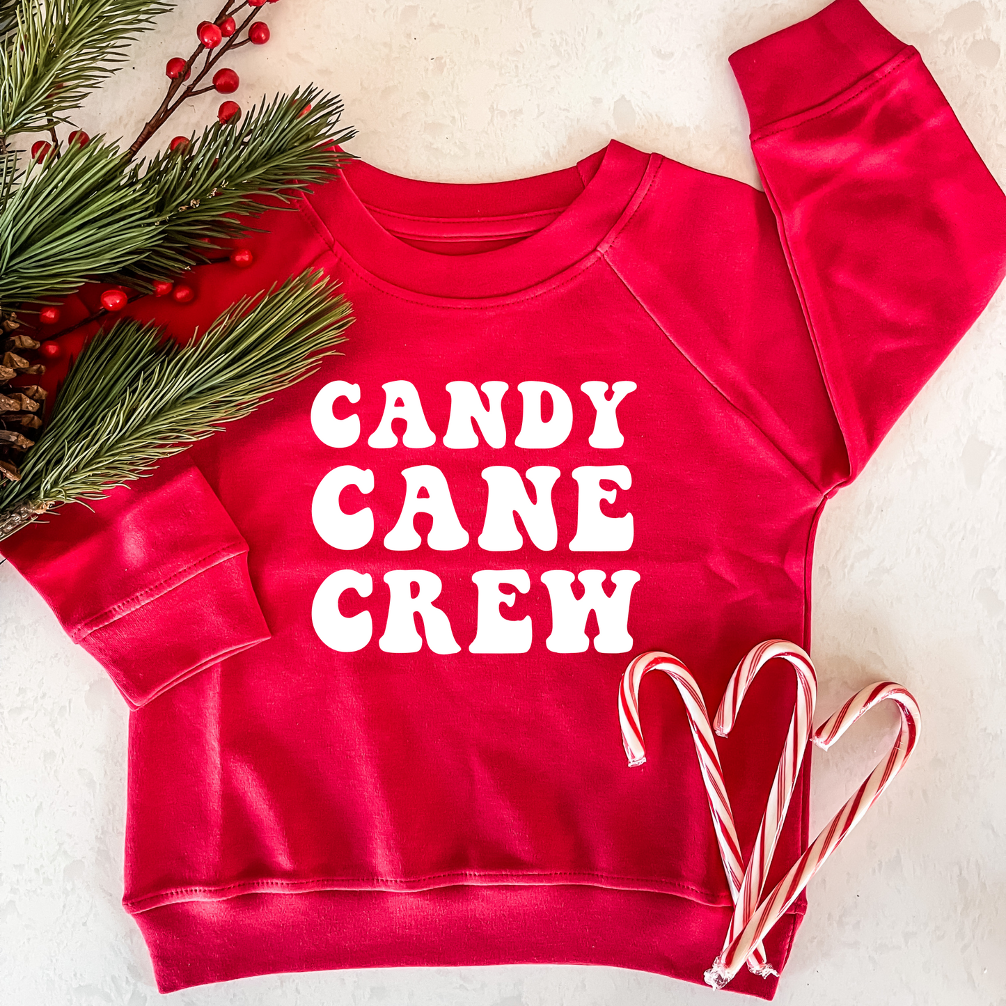 Candy Cane Crew Organic Pullover
